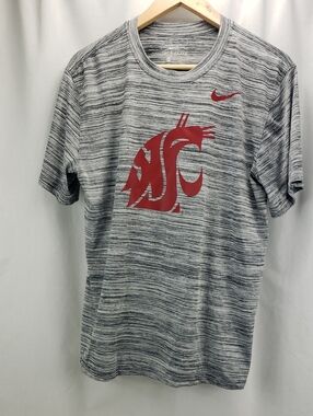 Nike T-Shirt Men's Medium Gray/Red WSU